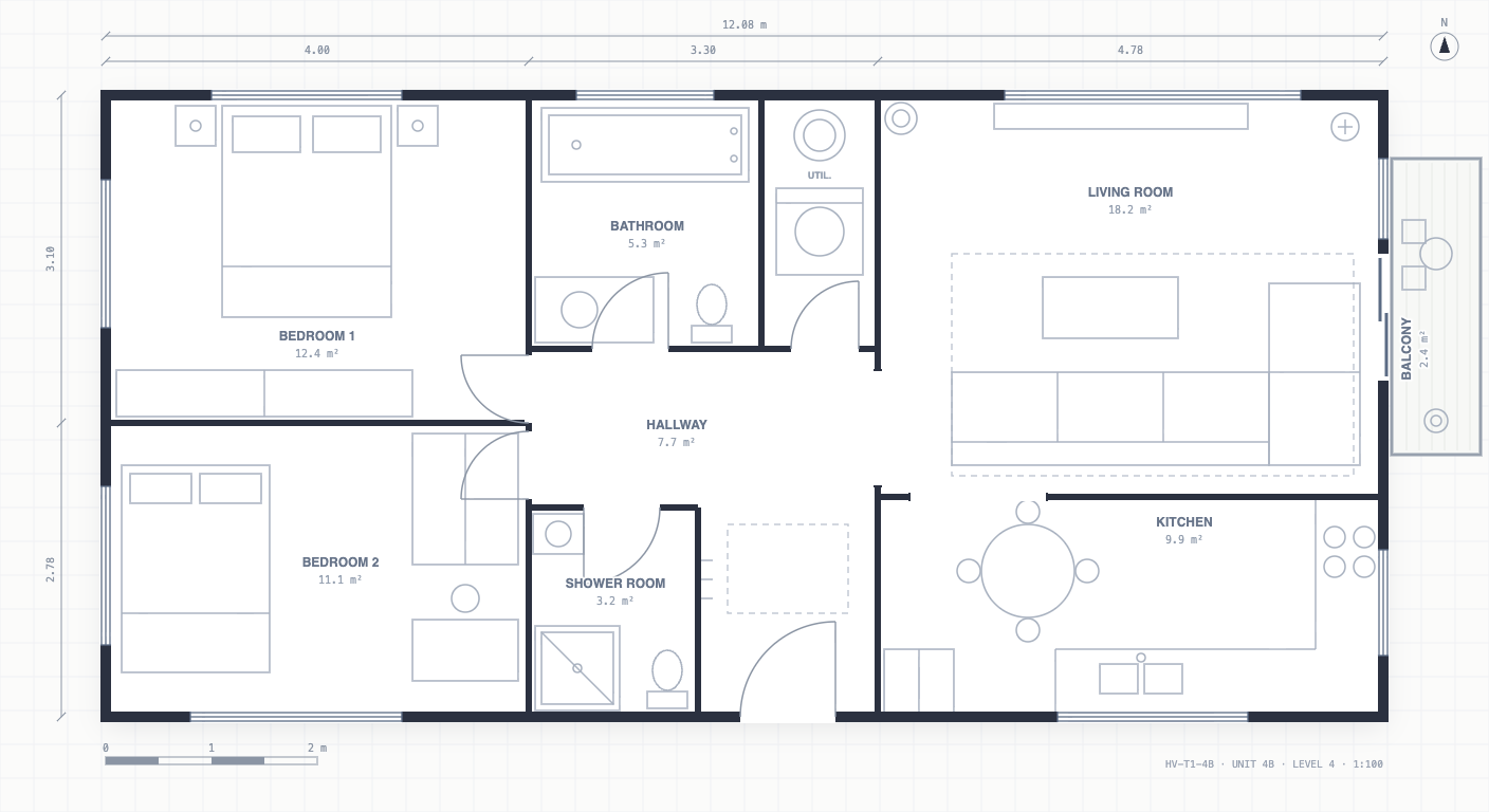 Floor plan of a sample facility floor